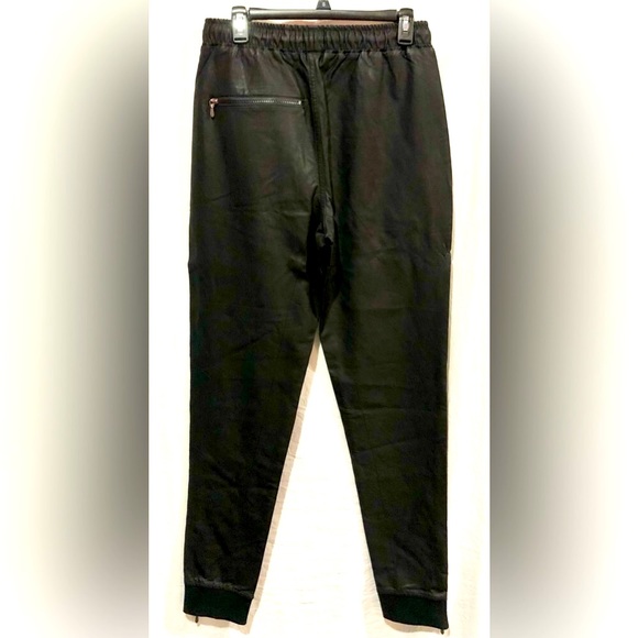 BORN FLY anytown usa black leather joggers/sweatpants/trousers sizeM NWT - Picture 3 of 10